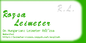 rozsa leimeter business card